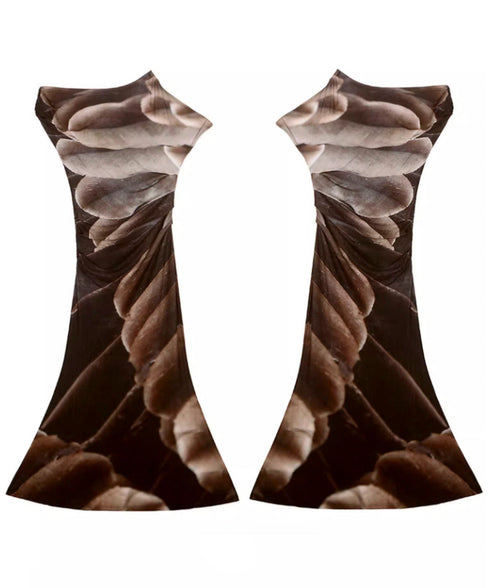 Feather Print Mermaid Dress